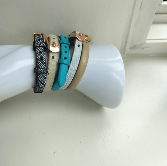 Fossil Bracelet Women's Full Band Leather (5 Piece's) - Picture 2 of 11